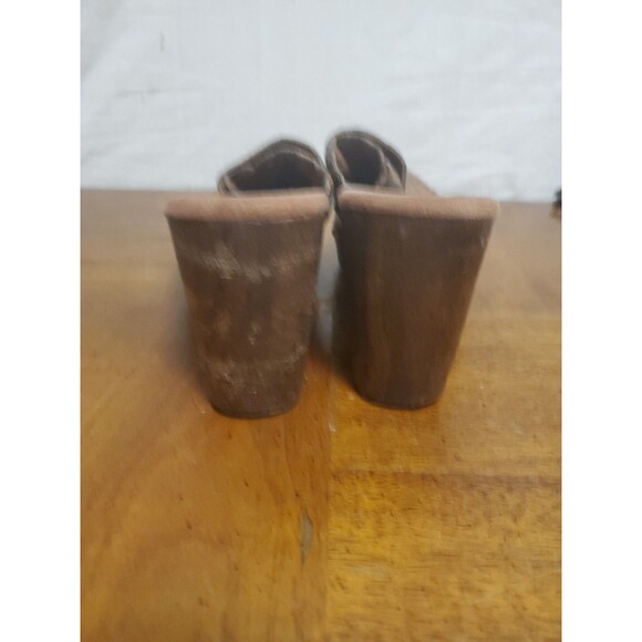 Arizona Jean‎ Company Clogs 90's Y2K Brown Tooled Leather Size 8 Almost Famous - Picture 5 of 7